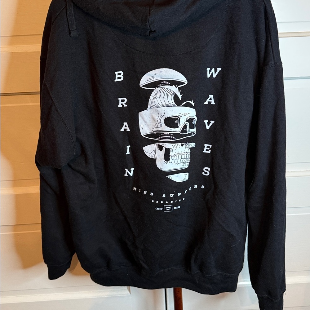 Men’s Skull Graphic Hoodie Surf Streetwear Oversized Pullover chomp XL